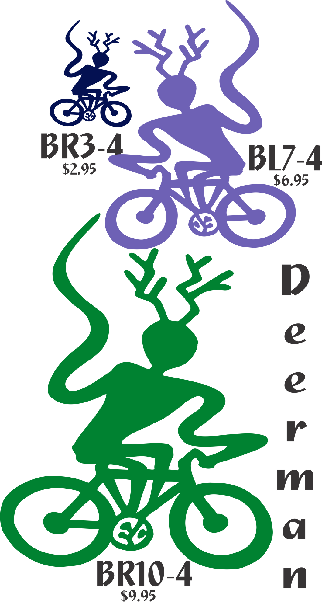 Bike Deerman Sticker