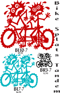 Bike Splats Tandem Sticker