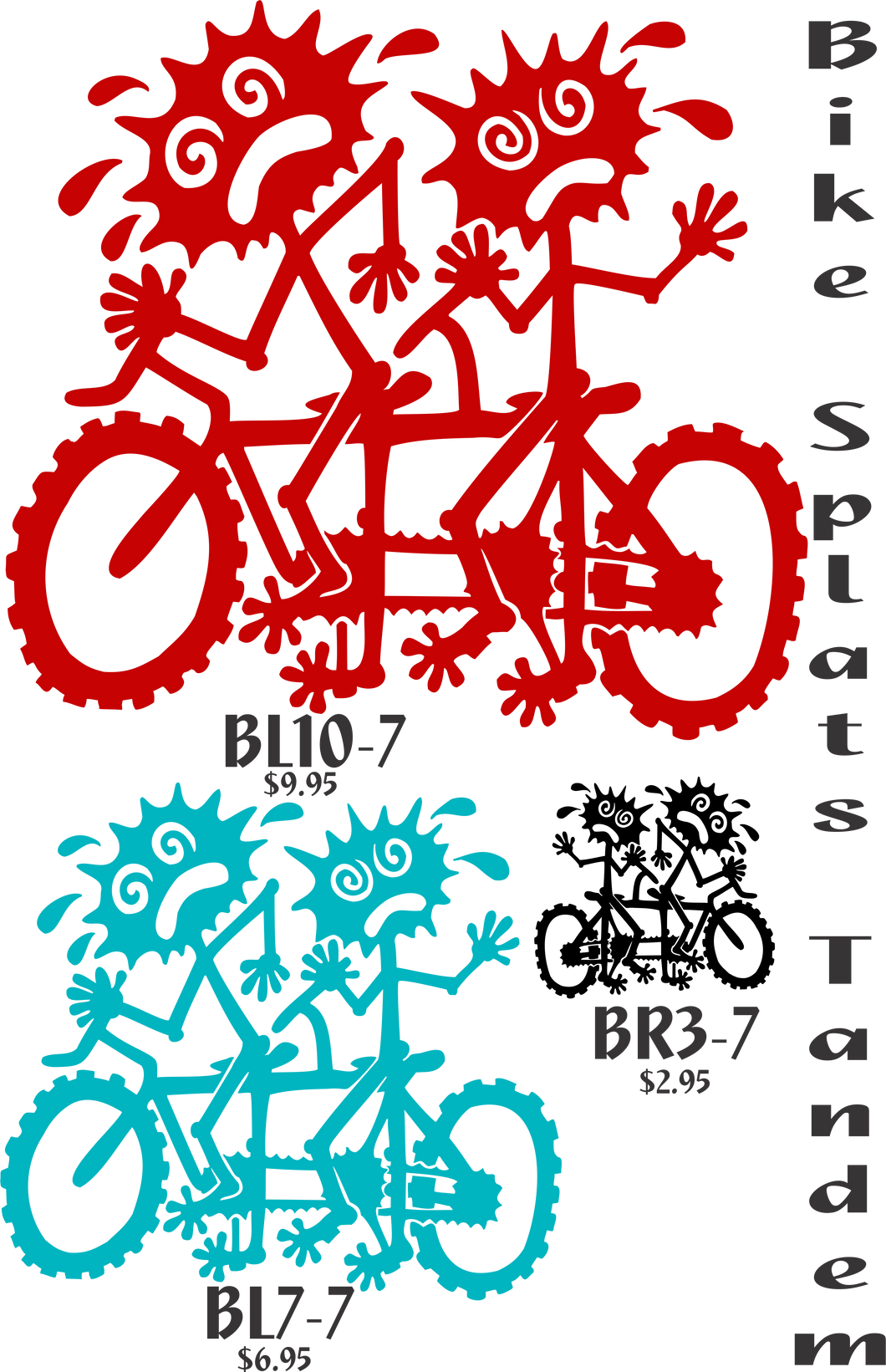 Bike Splats Tandem Sticker